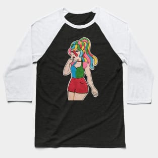 Gummy Worm Medusa Baseball T-Shirt